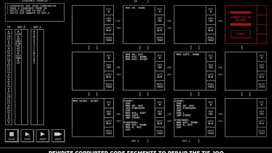 TIS-100 screenshot 2