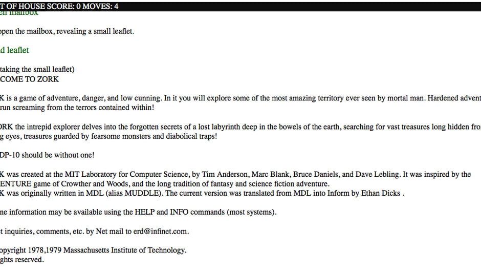Zork screenshot 3