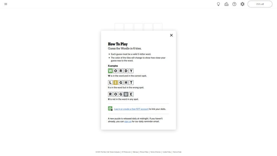 Wordle screenshot 3