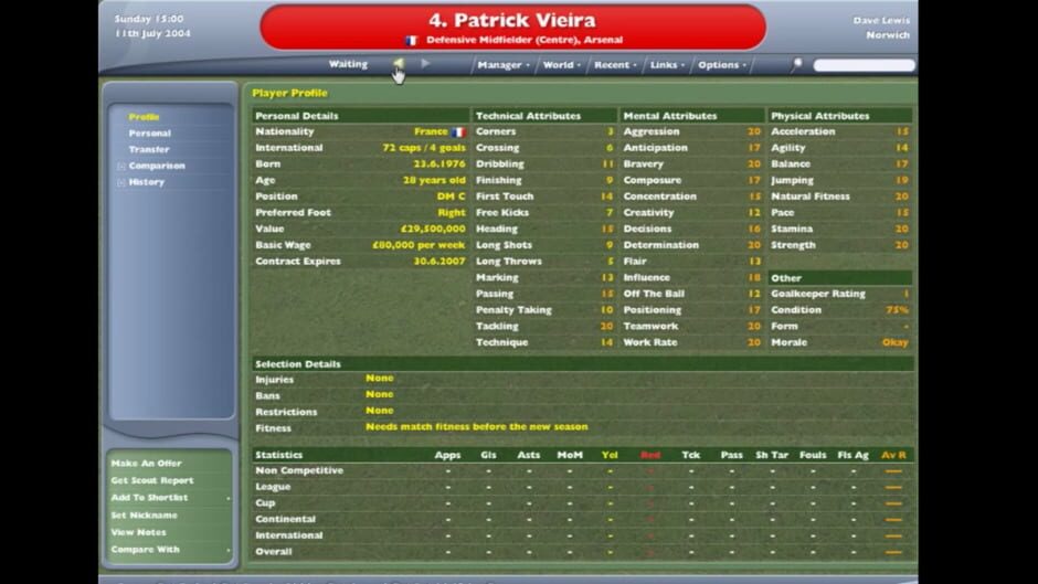 Football Manager 2005 screenshot 1