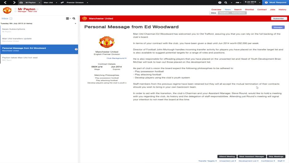 Football Manager 2014 screenshot 2