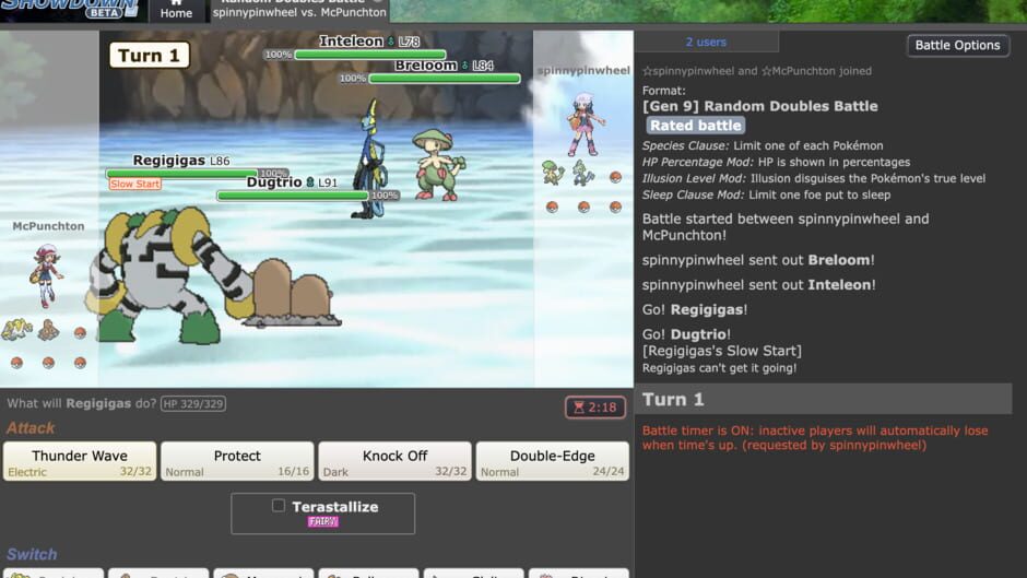 Pokémon Showdown screenshot 2